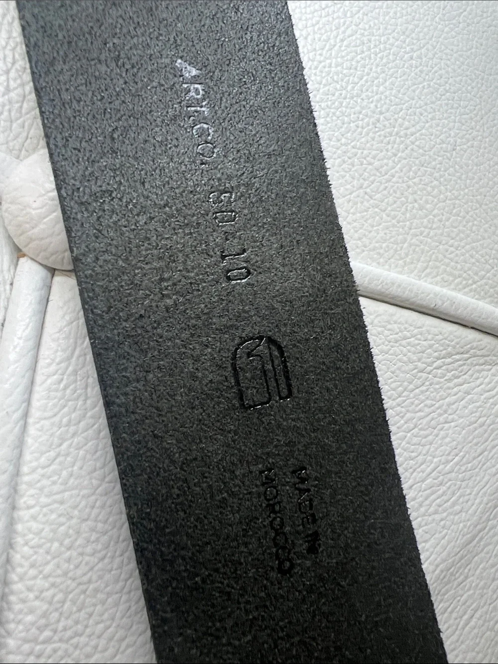 G-Star Gray Leather Belt with Distressed Metal Buckle - Picture 3 of 8